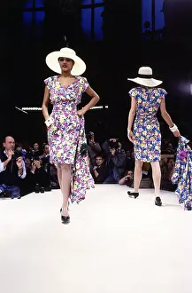 Catwalk: Model on a catwalk, 1980s
