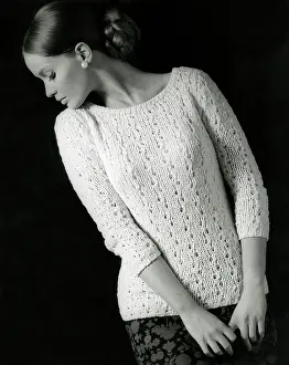 Celia: Model Celia Hammond - white sweater