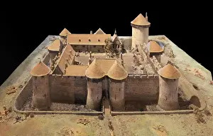 Maquette: Model of Chateau de Dourdan, France