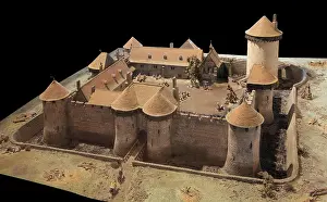 Maquette: Model of Chateau de Dourdan, France