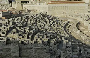 70ad: Model of the city of Jerusalem. Israel
