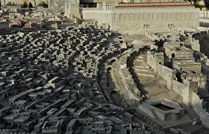 70ad: Model of the city of Jerusalem. Israel