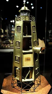 Java: Model of the Duiveneiland lighthouse on Java, 1870