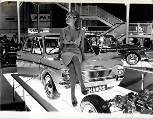 Shapely: Model Gilda Sherwin at Motor Show, Earl's Court, London