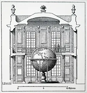 Champs: A model globe built in the Champs de Mars