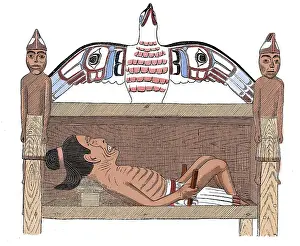 Haida: Model of Haida Shaman's Gravehouse