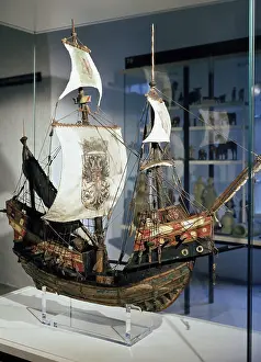 Galleons: Model three mast galleon Bavaria