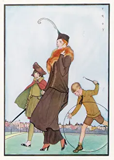 Promenading: Model by Miss Cuthbert