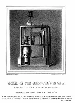 Watt: Model of Newcomen steam engine. It was while repairing