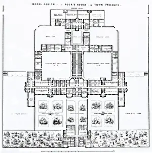 Model poorhouse for town parishes in Scotland