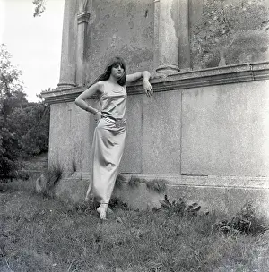 Slim: Model posing in a graveyard