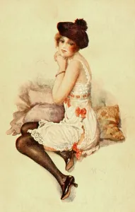 Erotica: Model posing in a sexy glamour pose