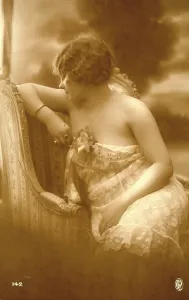 Erotica: Model posing in a sexy glamour pose