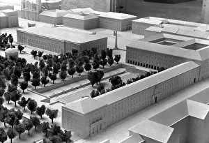 Giesler: Model of the redesign of the courtyard garden in Munich