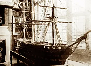 The Keasbury-gordon Photograph Archive Collection: Model ship made for HMS Pinafore, Gilbert and Sullivan