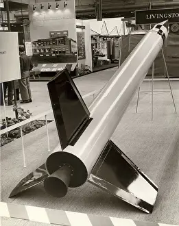 Sounding: A model of the Skylark sounding rocket on display