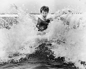 Emberton: Model splashing about in the surf