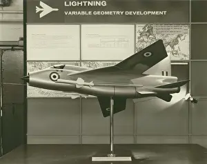 Variable: Model of a variable geometry BAC Lightning Mk3 in RAF markin