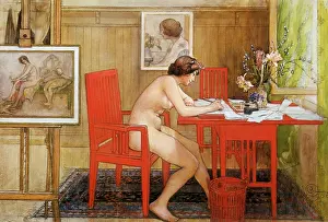 Nudes: Model, Writing Picture Postals