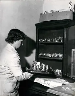Interned: Models for Coronation made by German refugee, Mr Winkler