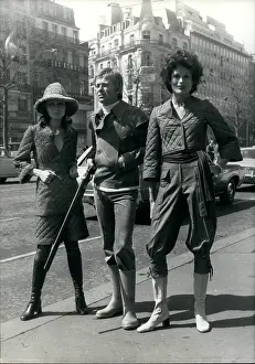 Quilted: Three models in the street