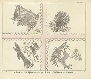 Interior Decoration: Models of vignettes for embroidered handkerchiefs