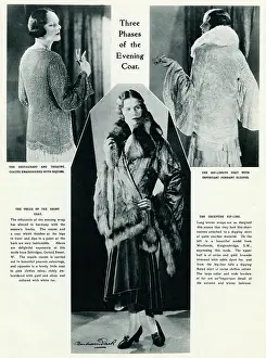 Coatee: Models wearing evening coats 1929