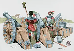 Bologna: Modern age. Imperial artillery (from the Bologna Procession)