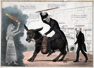 Approvingly: The modern balaam and his ass, showing ?