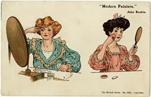 Eyeliner: Modern Painters - Two Ladies applying their make-up