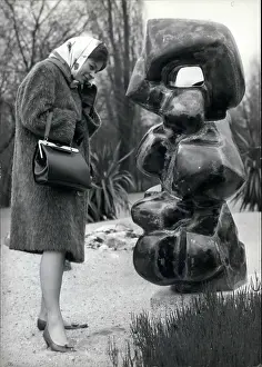 Glad: Modern sculpture by Andre Bloc, Dusseldorf, Germany