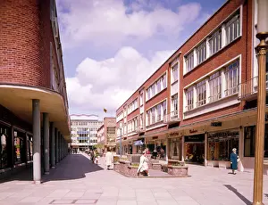 Opticians: Modern shopping precinct in Exeter, Devon
