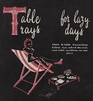 Trays: Modern Woman August 1946 - Table Trays for