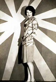 Modernistic: A modernistic outfit of crepe worn by ?