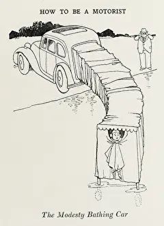 Modest: Modesty bathing car - W H Robinson