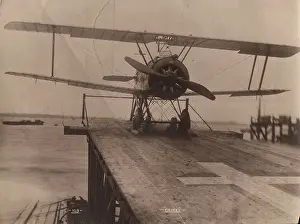 Lighter: A much modified Sopwith F1 Camel on a lighter