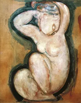 Caryatids: MODIGLIANI, Amedeo (1884-1920). Caryatid. 1913-1914