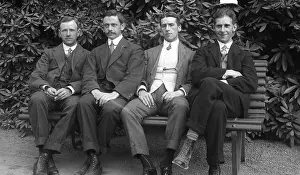 Moffat: Moffat Hydro grounds - four men on a bench