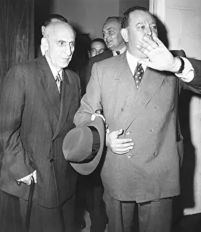 Anti British: Mohammed Mossadegh (left) the Iranian Premier at