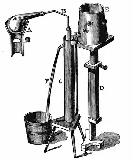 C1860: Mohr's ether condenser. From Sheridan Mussprat Chemistry