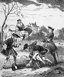 Epee: Mohun and Hamilton duelling with swords