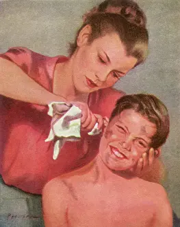 Warms: Mom Cleans Sons Ears