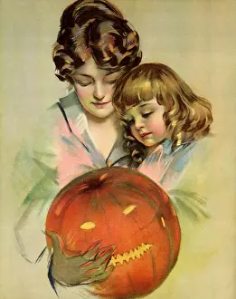Haloween: Mom and Jack O lantern