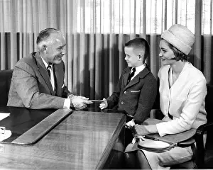 Passbook: Mom and Son at Bank