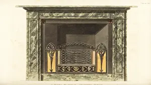 Mantelpiece: Mona marble chimney piece designed by George Bullock