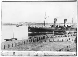Fleetwood: Mona's Queen Paddle steamer leaving port
