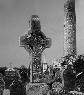 Louth: Monasterboice Cross and Round Tower, County Louth, Ireland