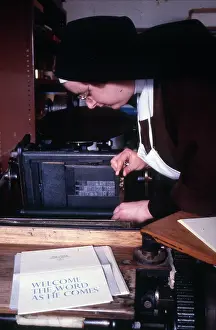 Colin Horsman: Monastic life - nun operating a printing machine