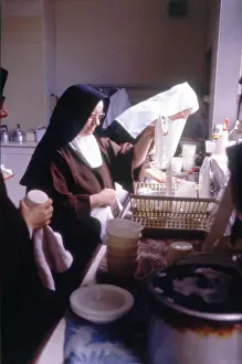 Colin Horsman: Monastic life - nuns washing up and drying