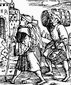 Serf: money, taxes, tithe, peasant bringing tributes